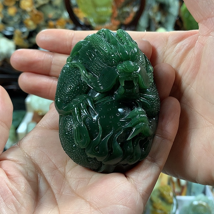 和田玉（糖玉）手把件未镶嵌深****店