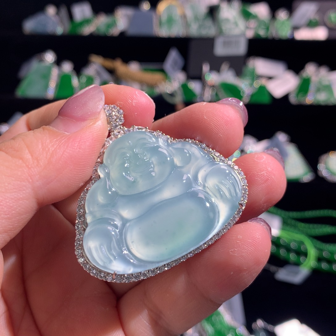 【闪购商品】翡翠银S925镶嵌颈饰天然翡翠