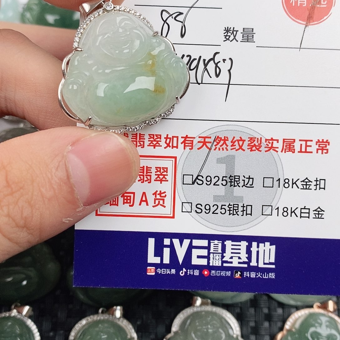 翡翠银S925镶嵌颈饰