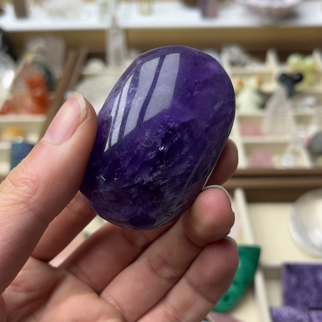 水晶天然水晶未镶嵌紫水手握