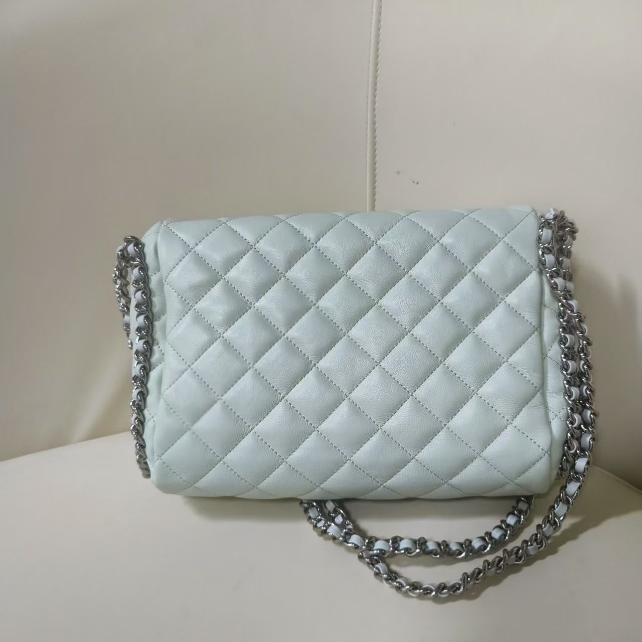 潮流真皮新款女包斜挎包翻盖 0544 浅绿色