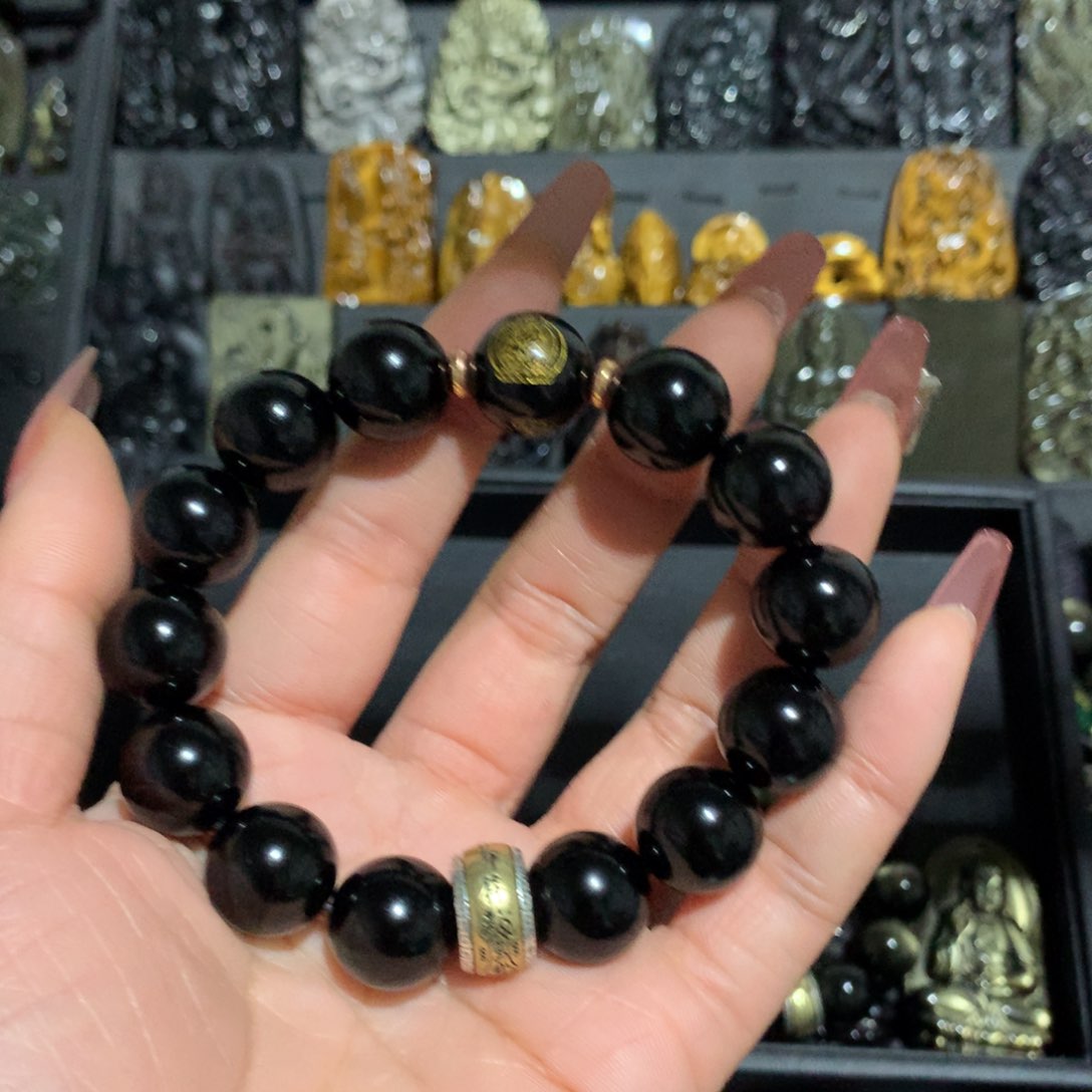 黑曜岩手链未镶嵌多*