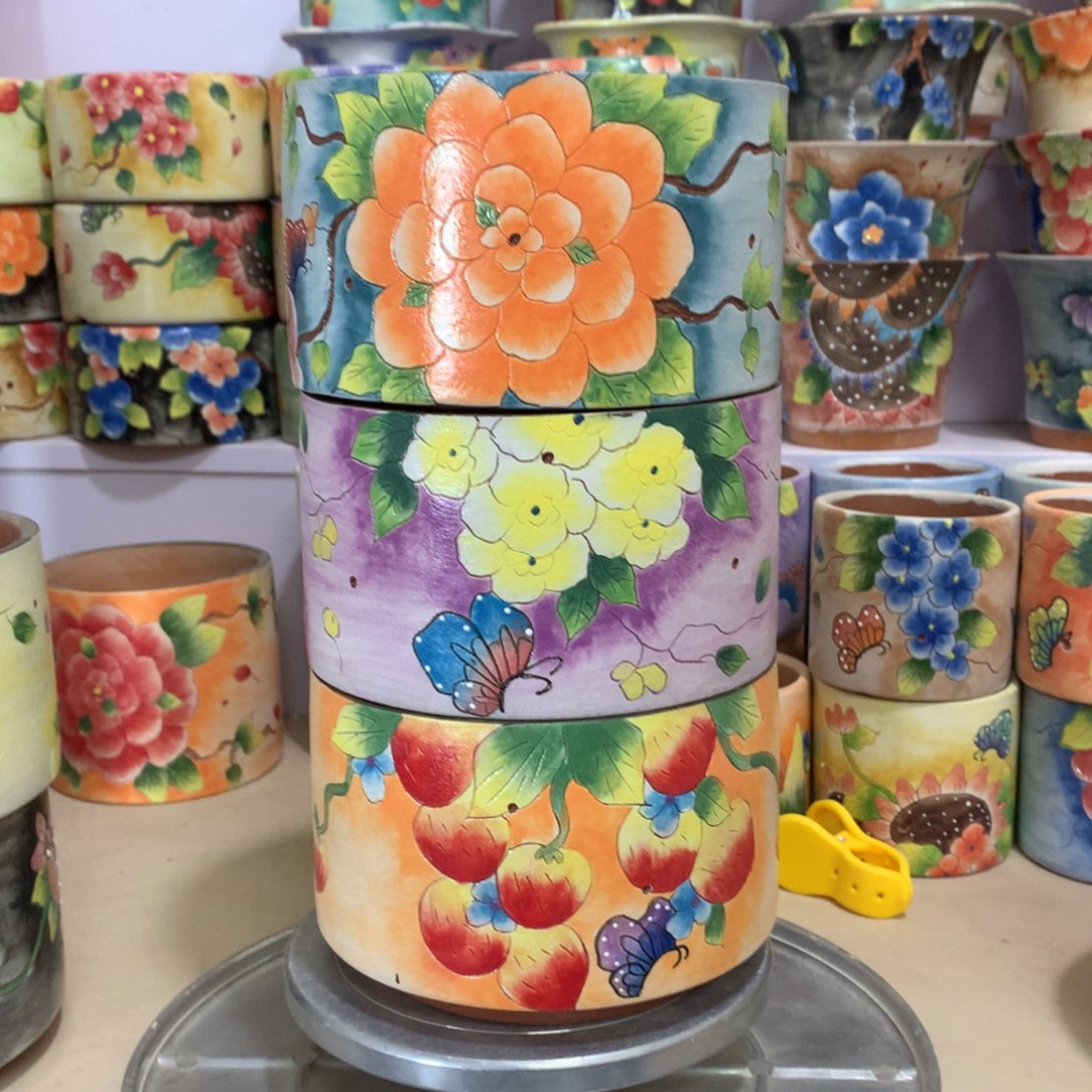 水****冰瑕疵花盆地裂口不圆