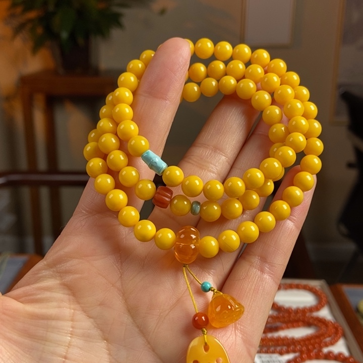 琥珀手链未镶嵌蜜蜡手串7