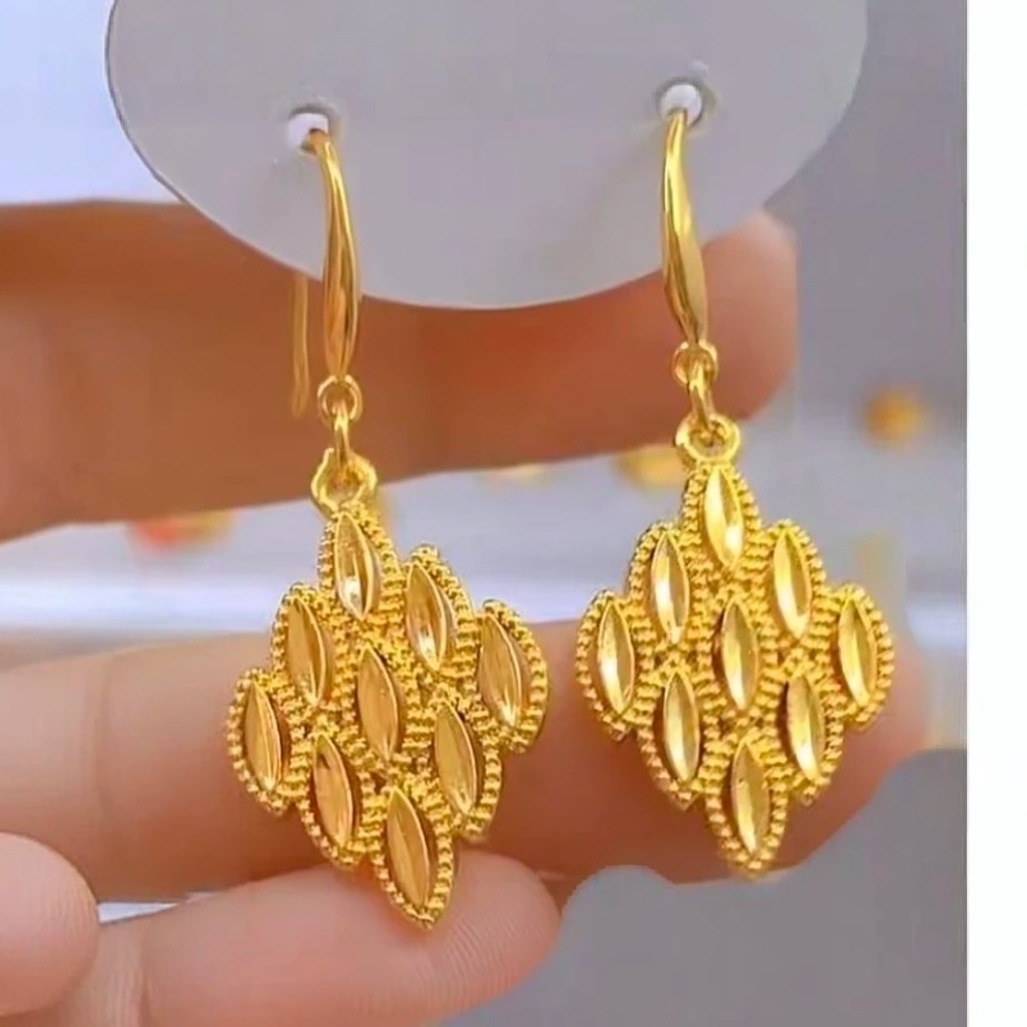 铜合金耳饰 铜合金耳饰【麦穗花点耳钩款】精美 经典