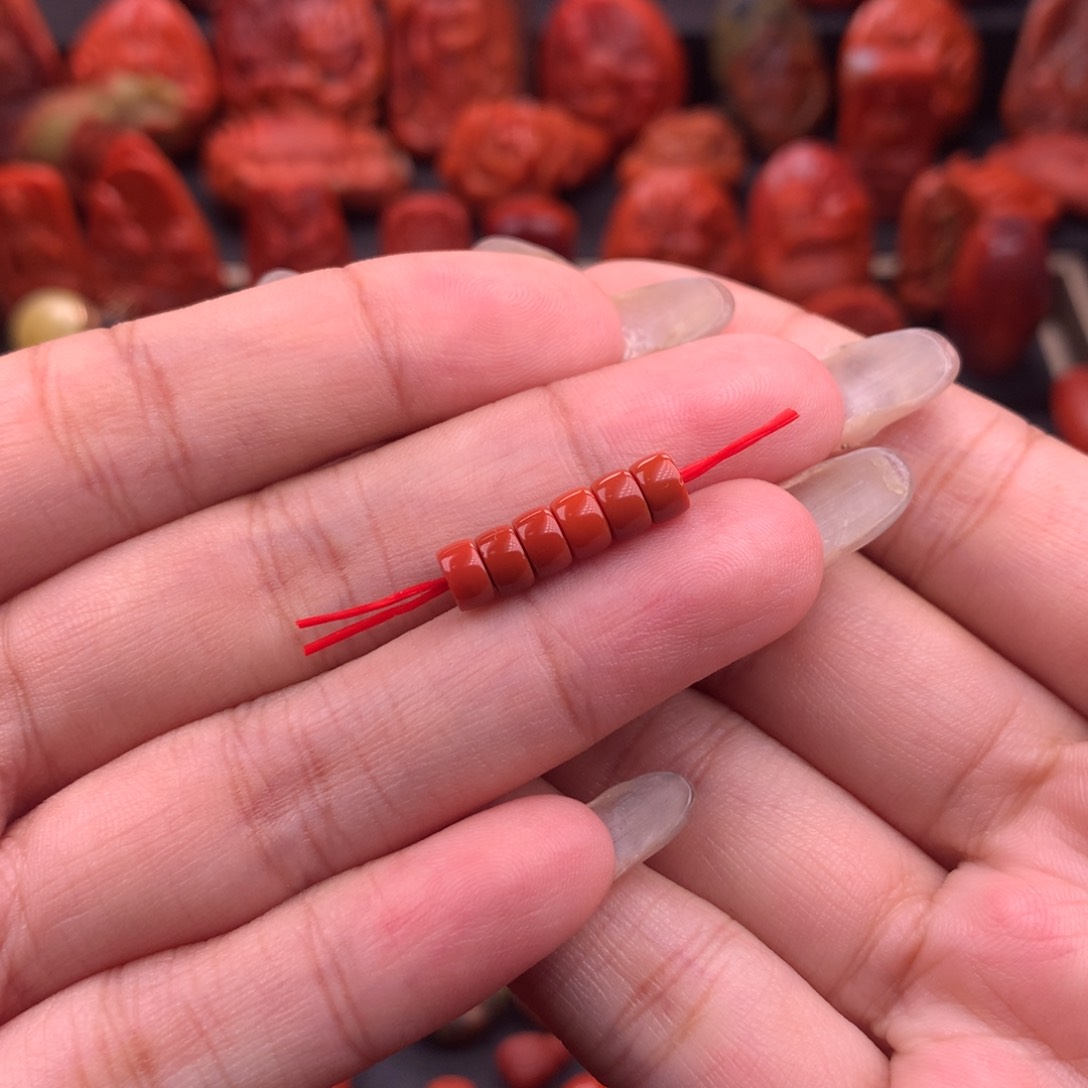 南红玛瑙南红川料精工直切隔片5.2mm未镶嵌