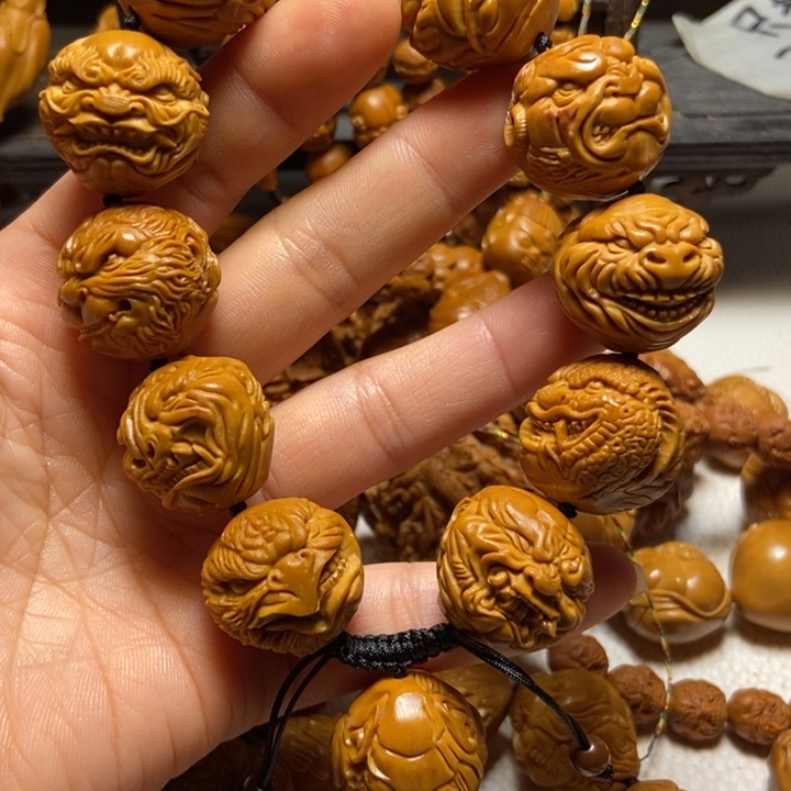 【闪购商品】橄榄核手串/手链执*。生肖恶僧微上色2.3