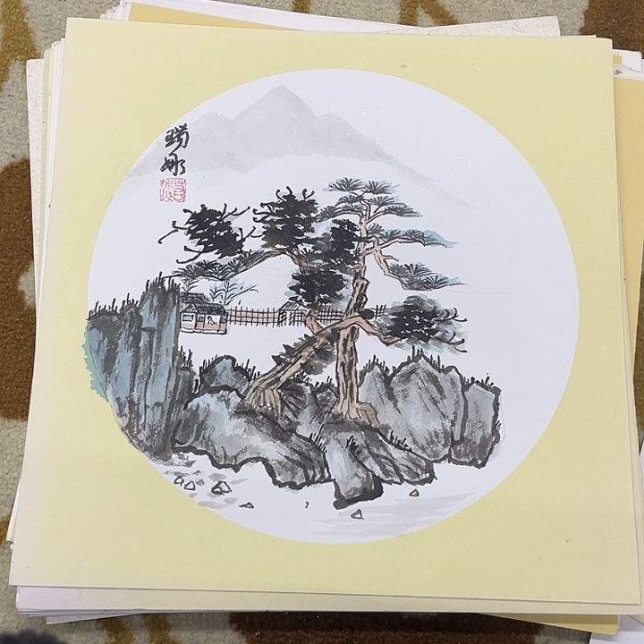 国画33-33卡纸作品艺