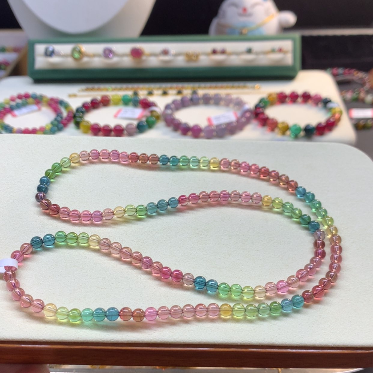 【闪购商品】碧玺手串未镶嵌彩虹4.5mm