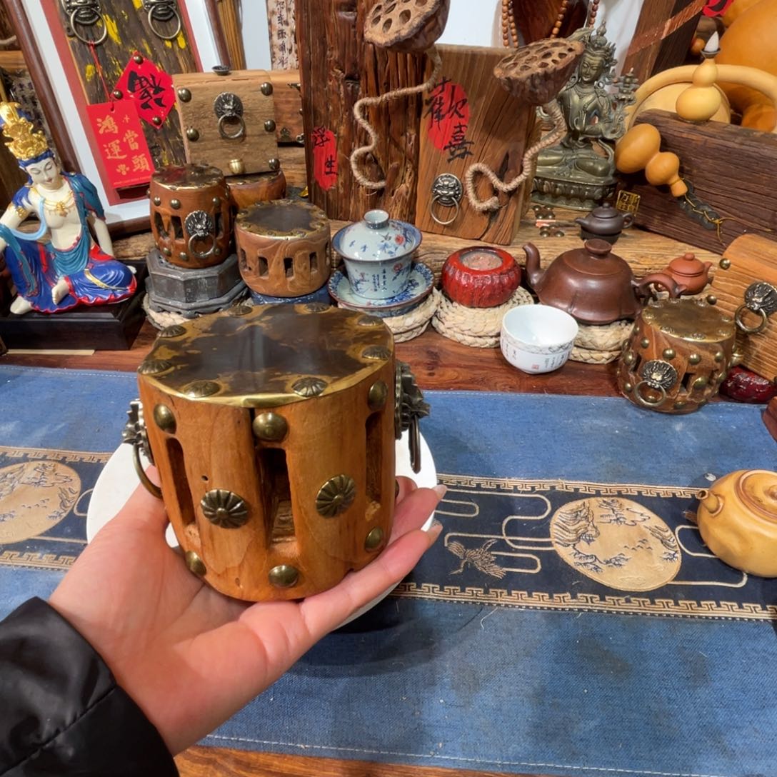 流***鸟榆木老榆木圆形壶承