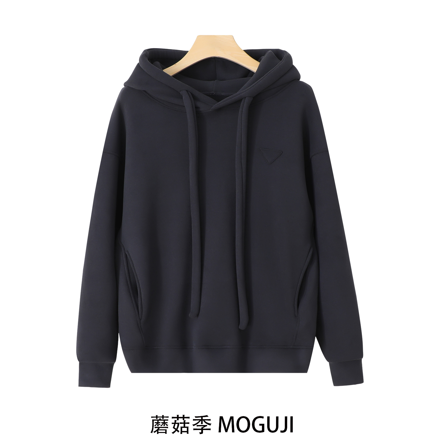 倒三角系列防风加绒加厚连帽卫衣WL512