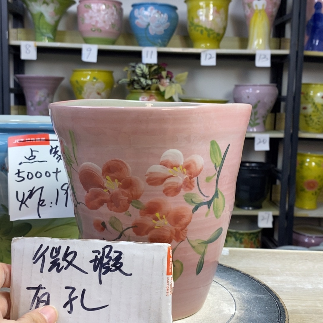 景德镇手工手绘陶瓷花盆