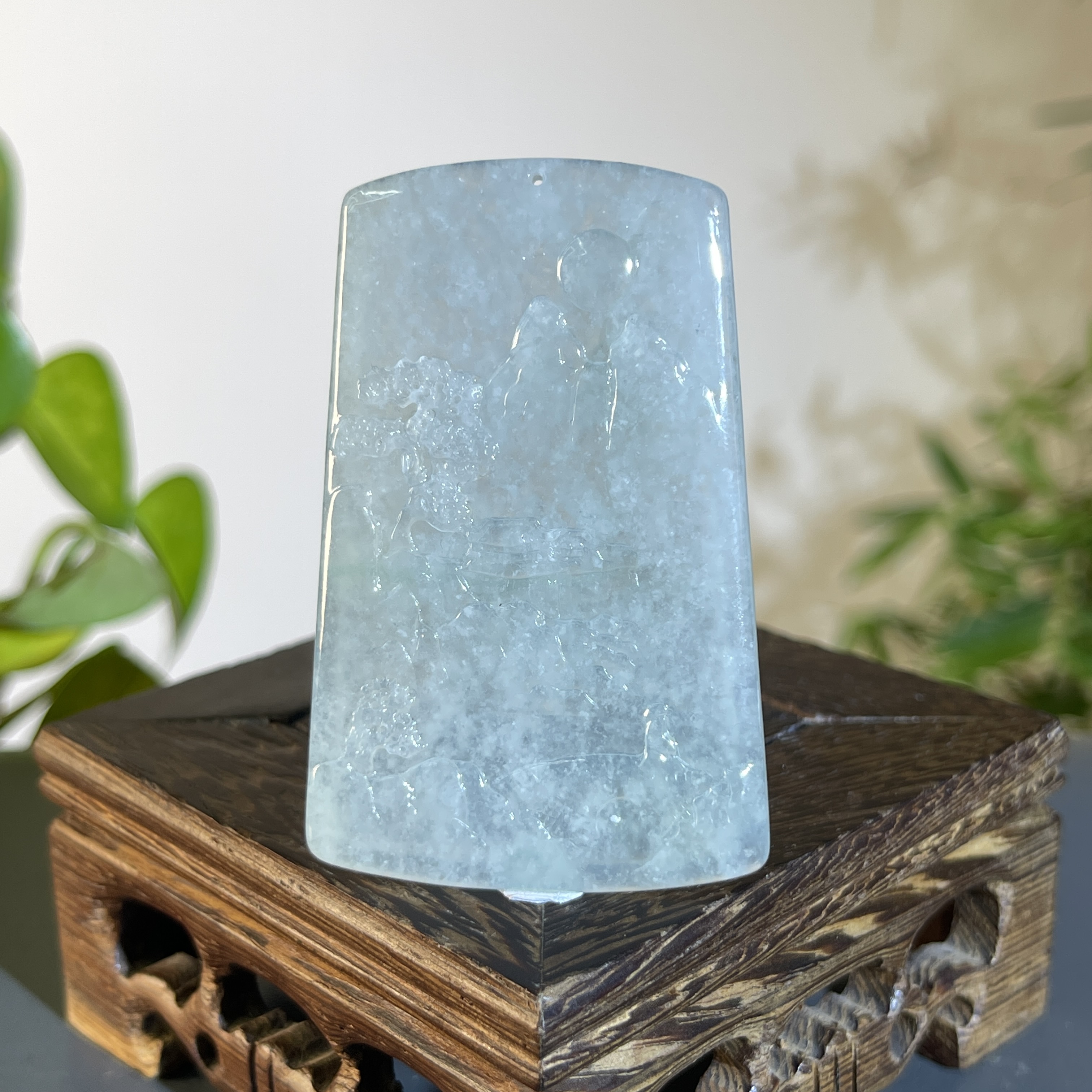 JTB23-72 天然缅甸翡翠A货 山水牌