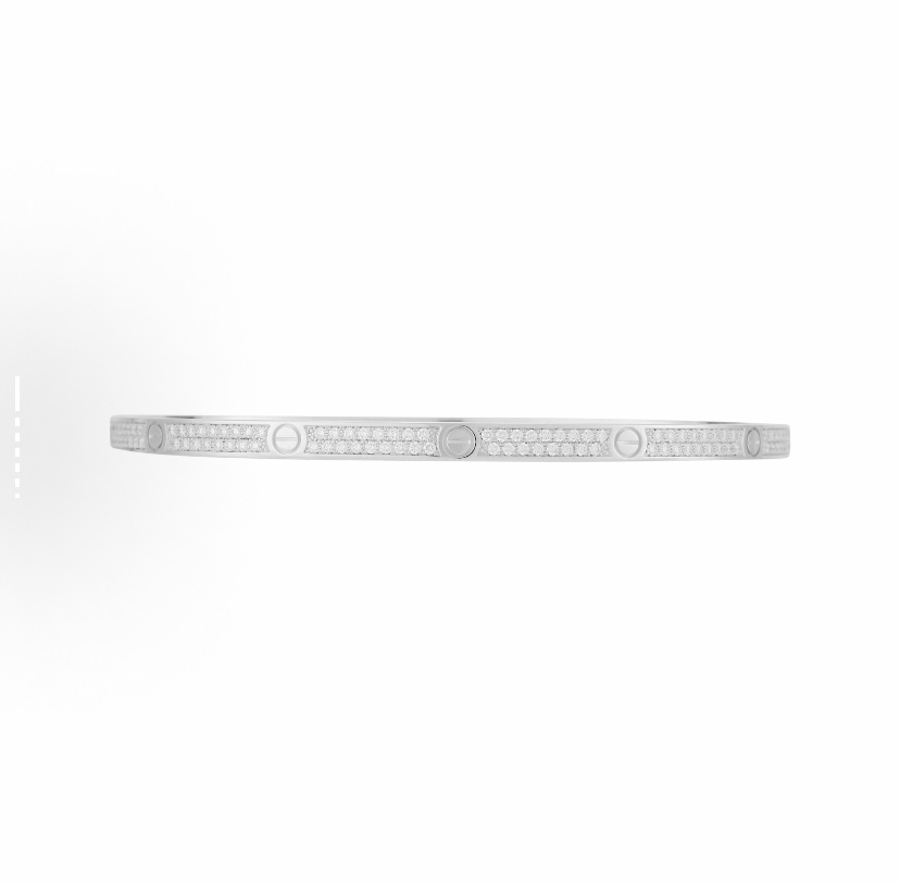 925银手镯 925银 卡卡手镯窄版满天星手镯时尚百搭