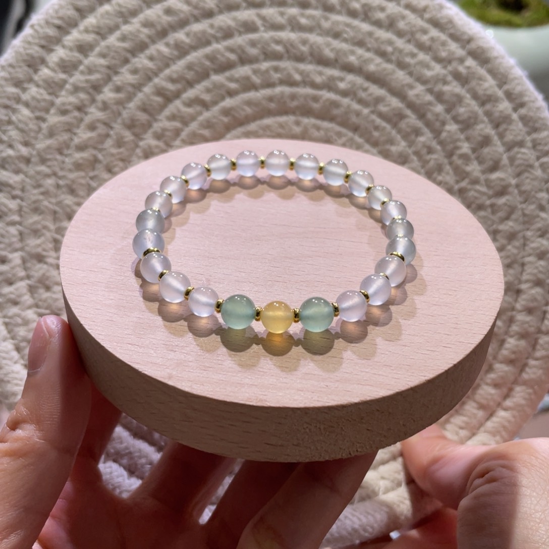 翡翠散珠天然缅a翡翠冰波手串