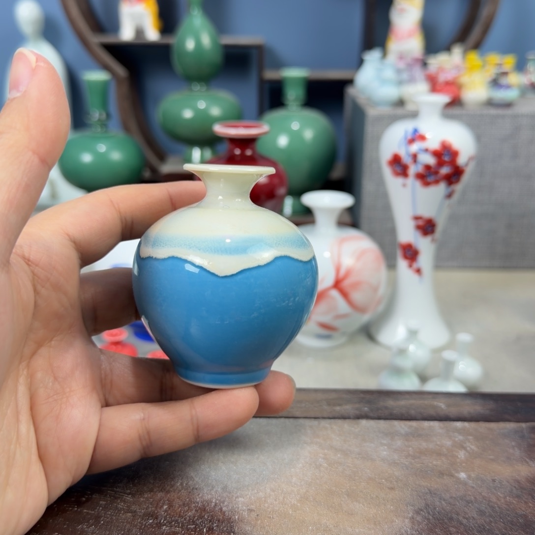陶瓷手工小花器摆件