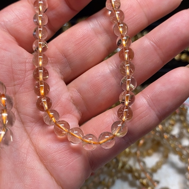 水晶手链未镶嵌悠*天然钛晶