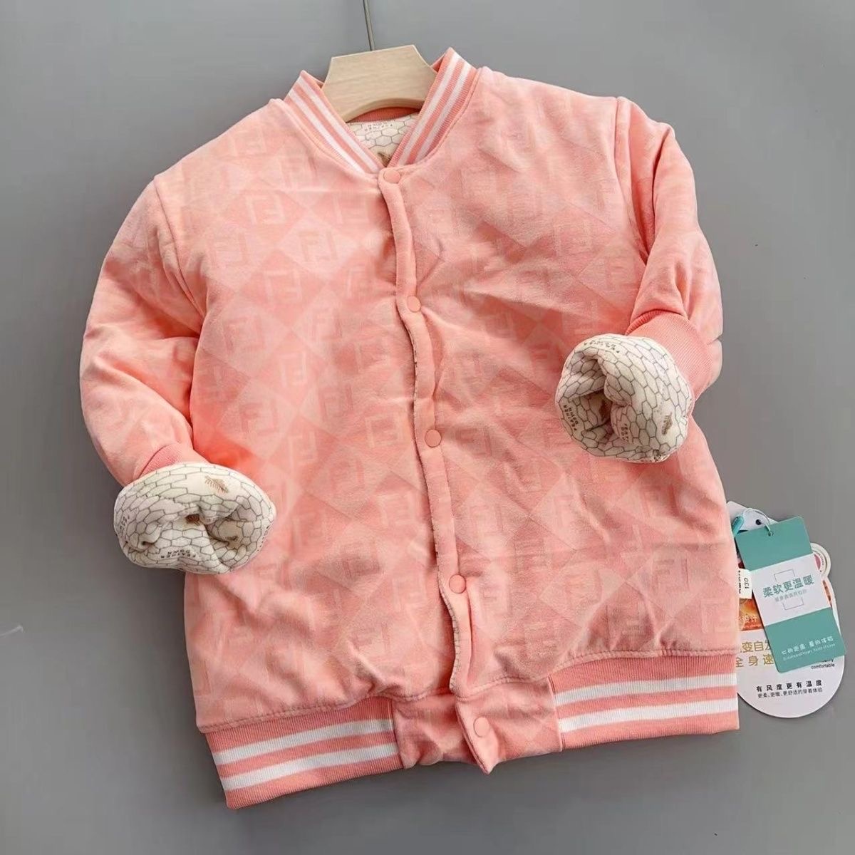 【粉色校服神器】一件过冬保暖校服神器女童加绒加厚棉衣