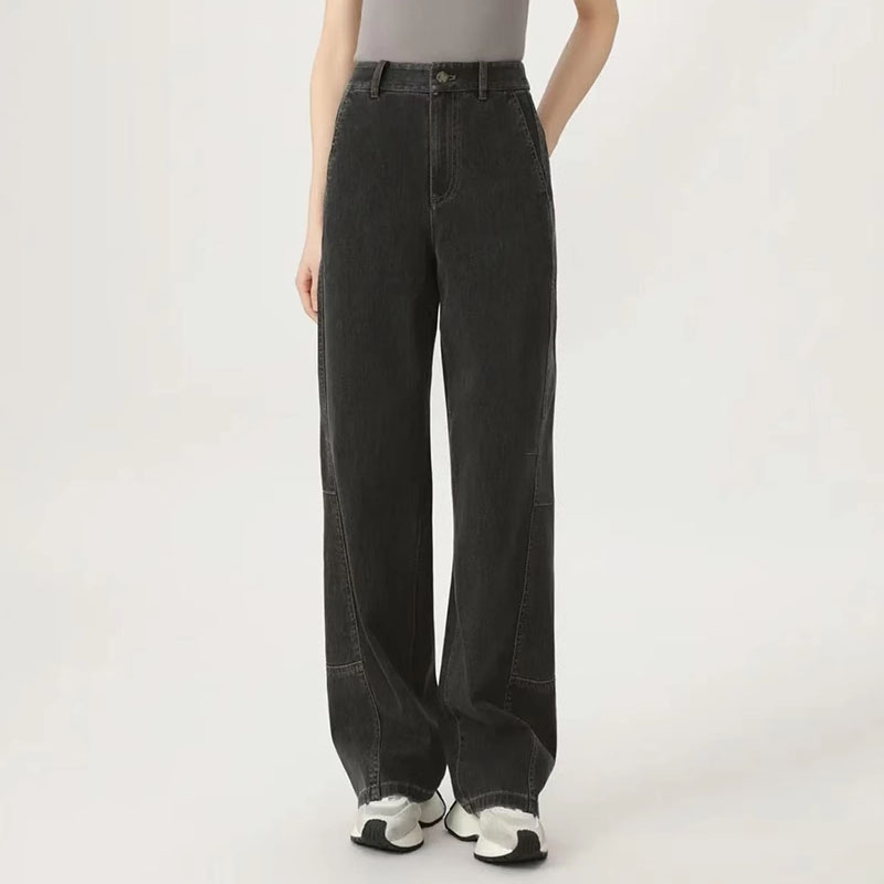 商场同款2025春秋新款时尚百搭高腰显瘦直筒纯色长裤女510032