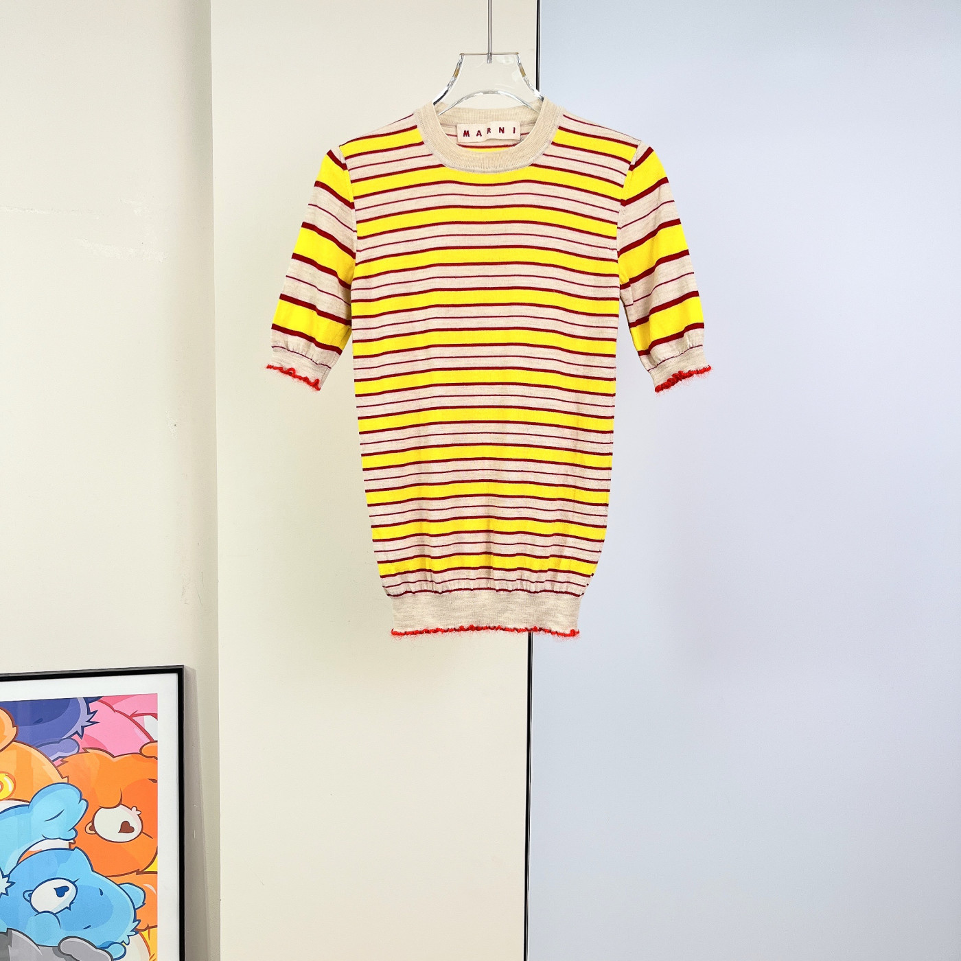 99新 MARNI 针织短袖上衣/38码/Xsp32870