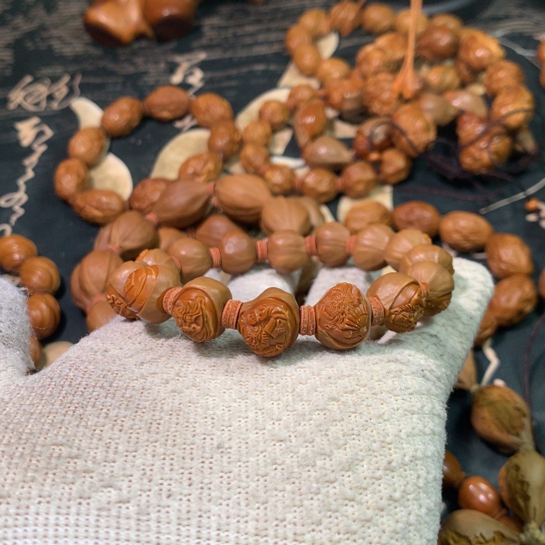 橄榄核手串/手链包衣钟馗