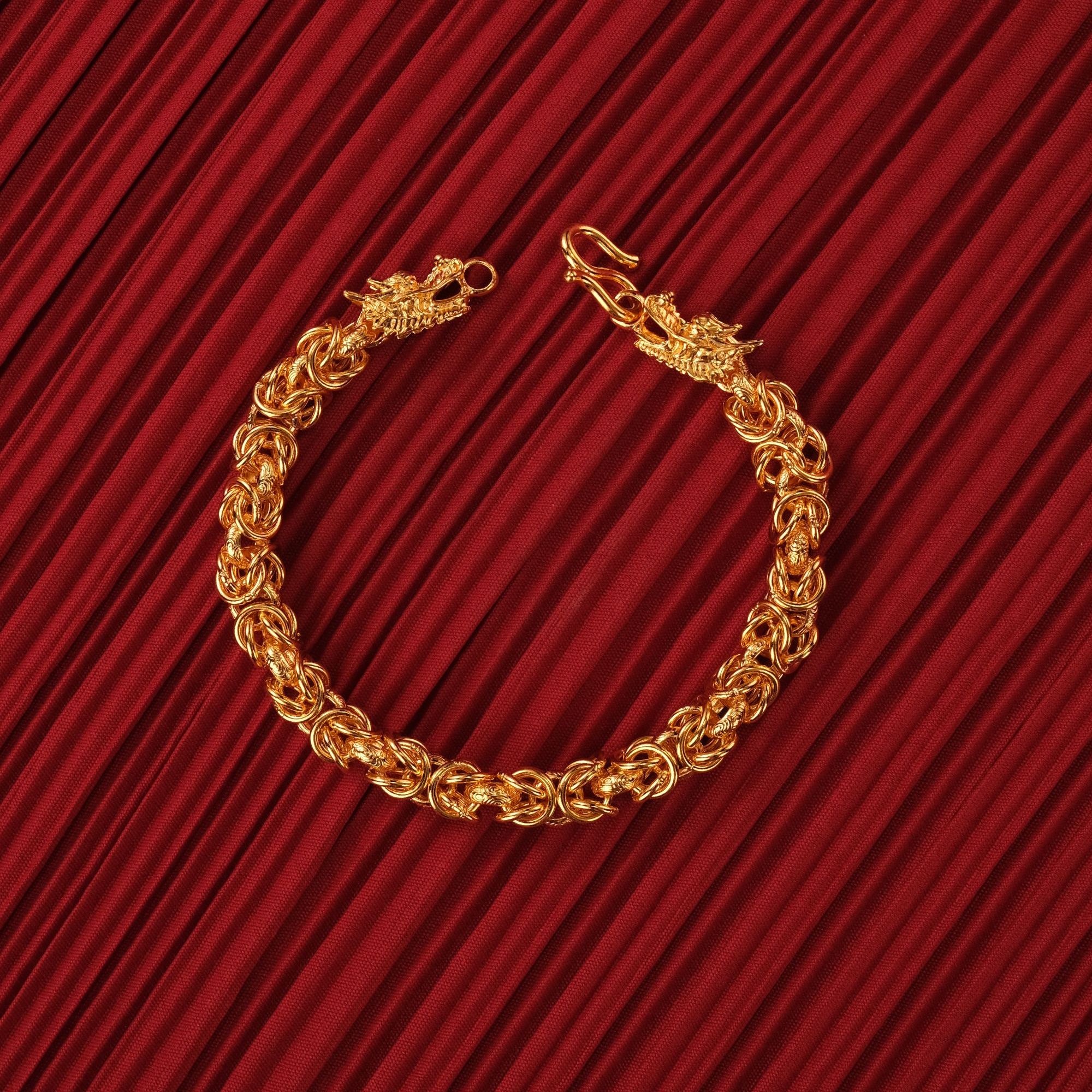 足银手链 【金银铸】吊坠足银999龙骨链