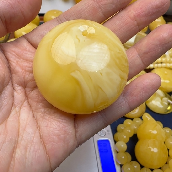 蜜蜡未镶嵌毛衣链天然蜜蜡