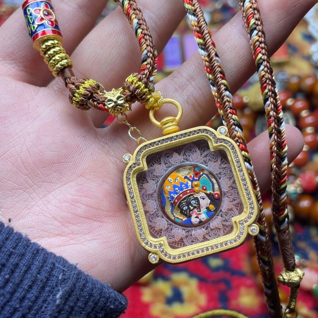 琉璃颈饰唐卡手绘男女同款