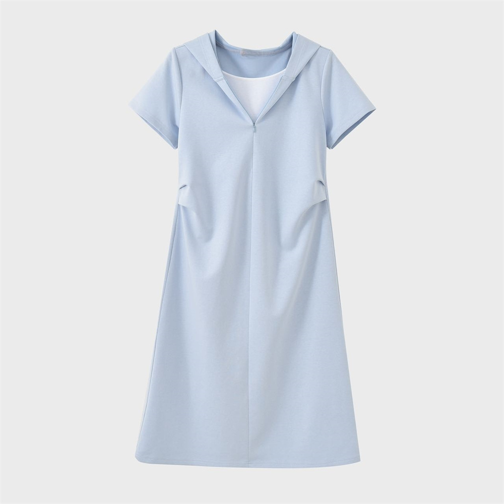 YXH-[夏澄随行日记]2025初夏新款女半开领百搭连衣裙IB-A1956