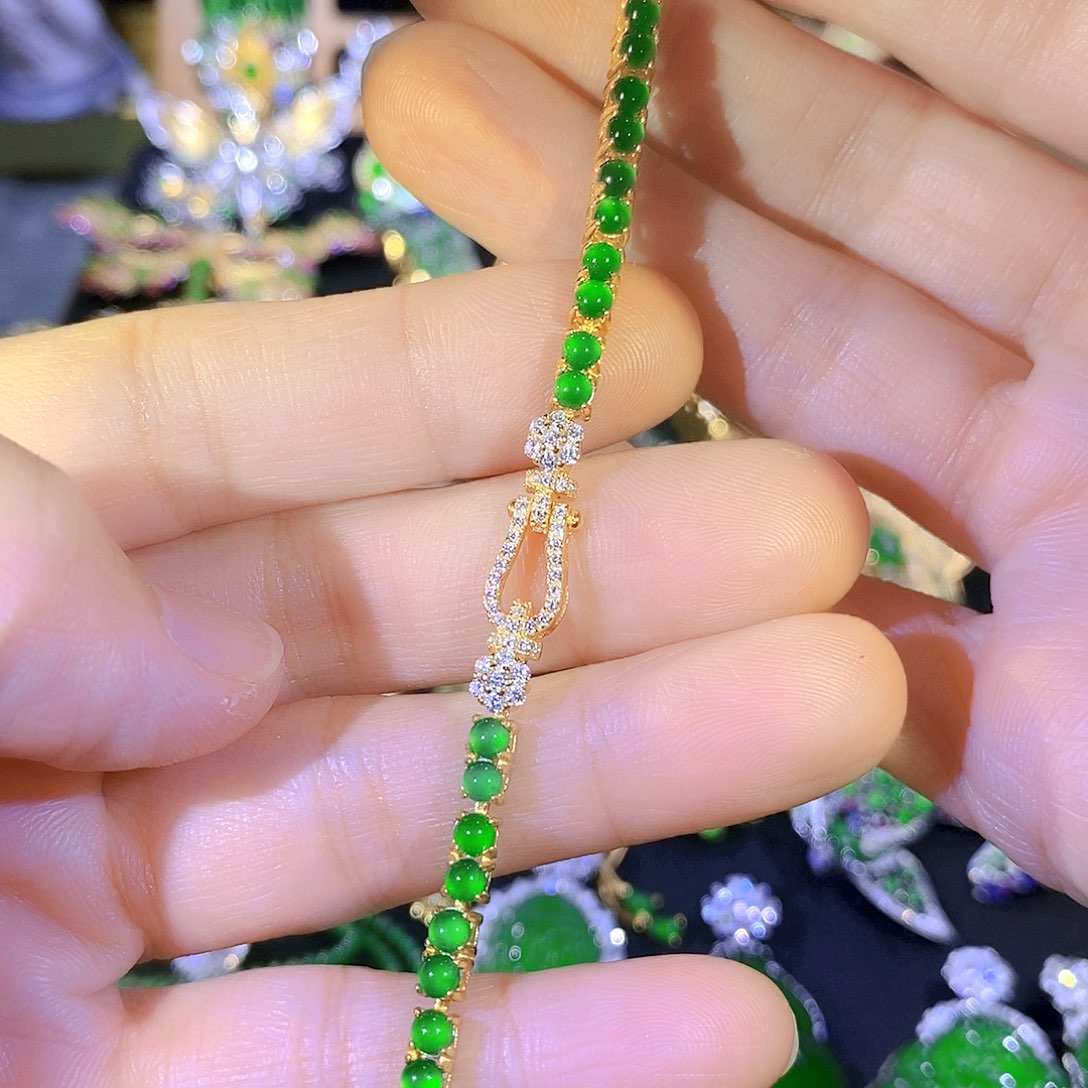 吊坠(不含链)银S925镶嵌翡翠