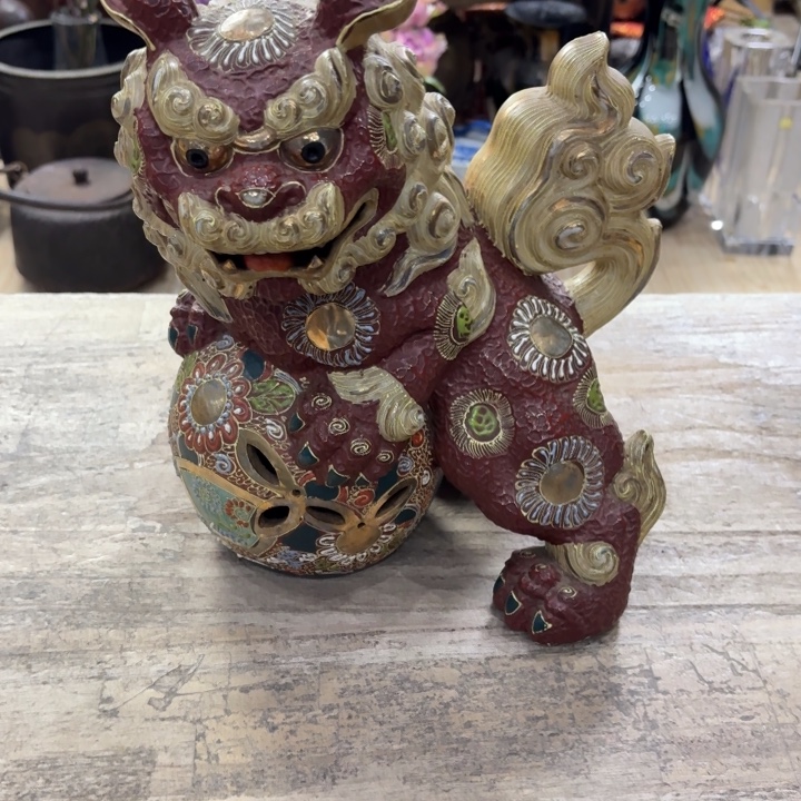 陶瓷28cm古美术置物摆件