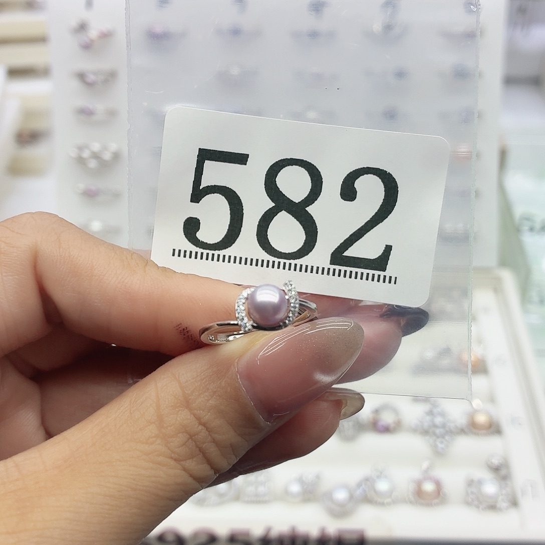 L***n珠宝奇石淡水珍珠银S925镶嵌582