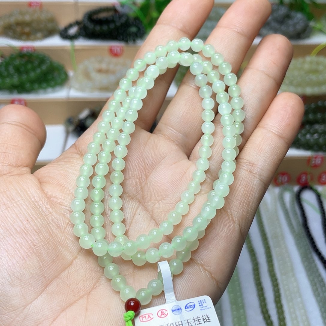 和田玉颈饰未镶嵌5mm