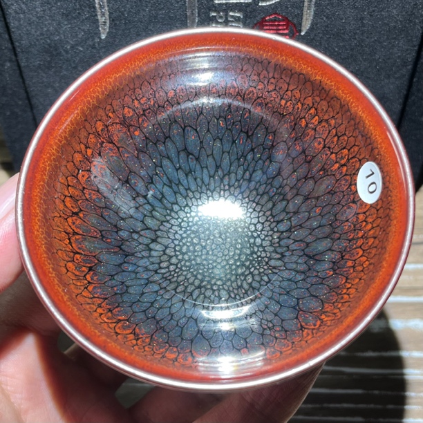 建阳建盏陶瓷茶杯非遗大师孙福昆万彩星河鹧鸪斑纯手工铁胎主人杯