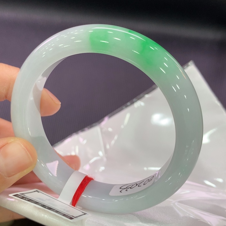 翡翠未镶嵌手镯正圈56