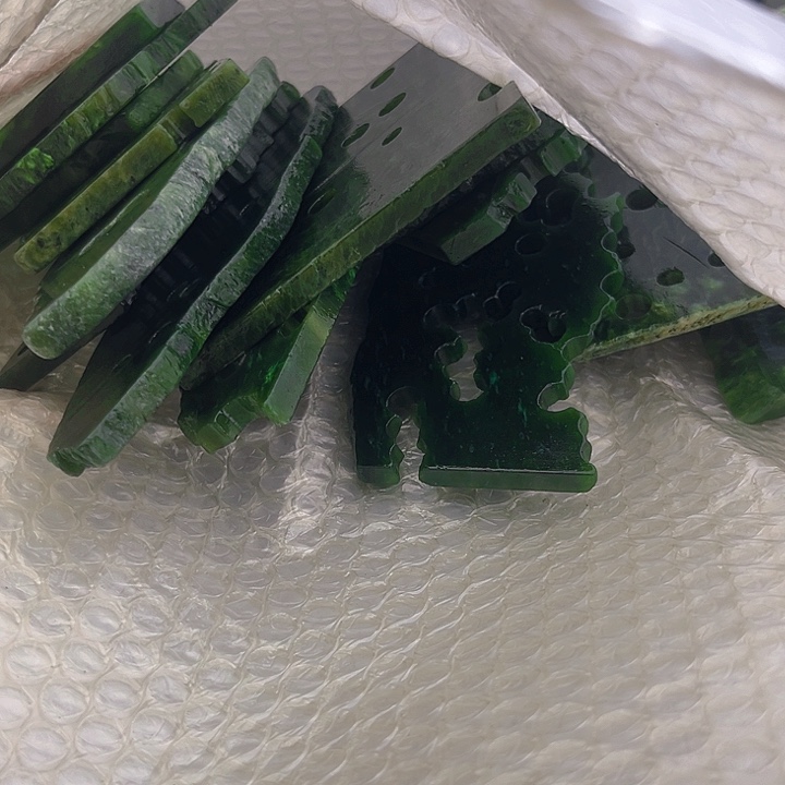 未镶嵌和田玉珠宝半成品蓝*瑰