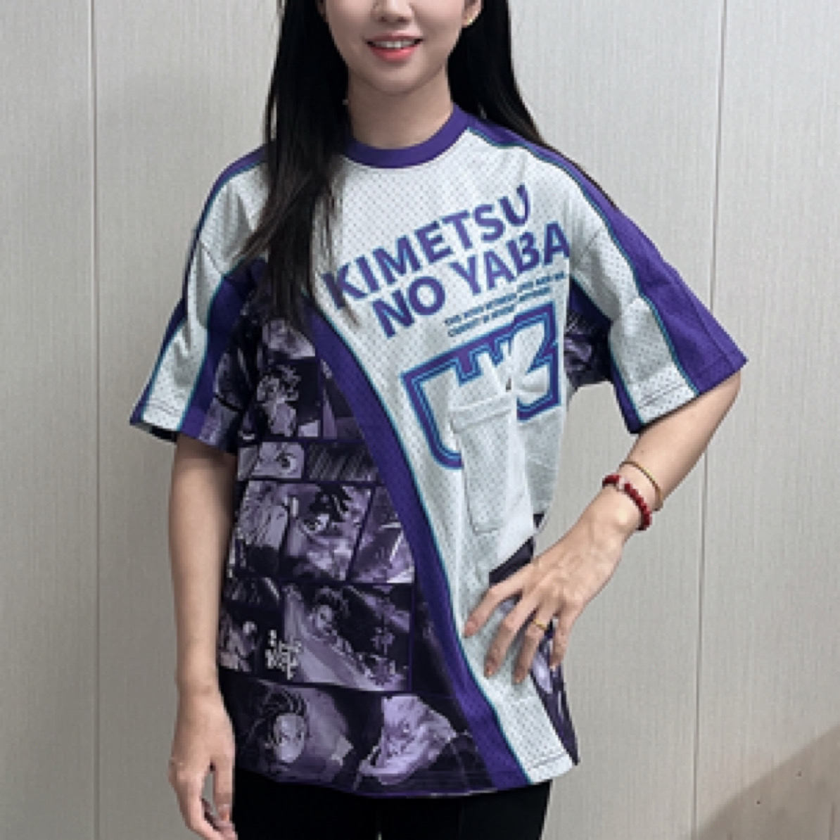 (直播）李宁 LNGx鬼灭之刃联名款不规则网眼拼接男士短袖FABB007