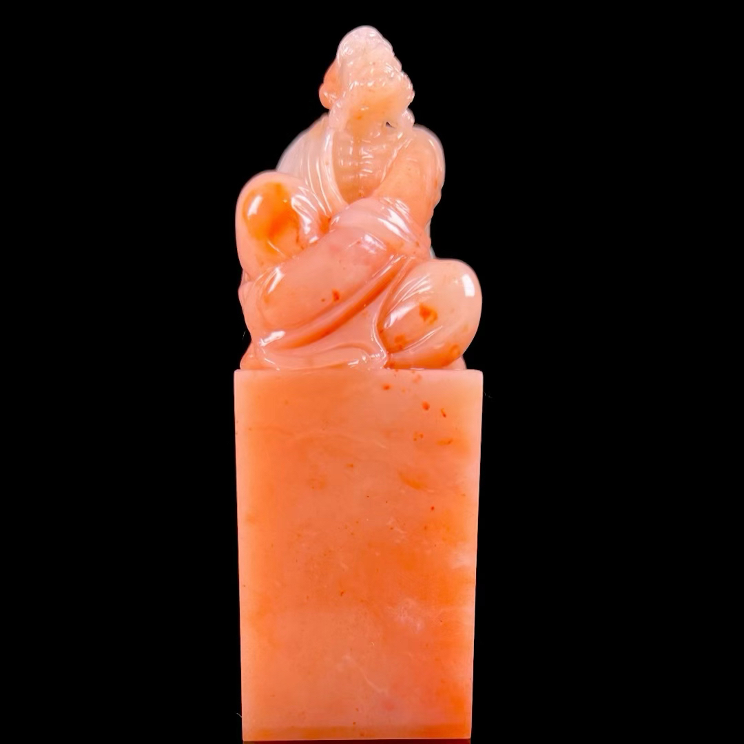 水洞芙蓉石悟道印章 重166.8克 尺寸3.1/3.1/9.3cm