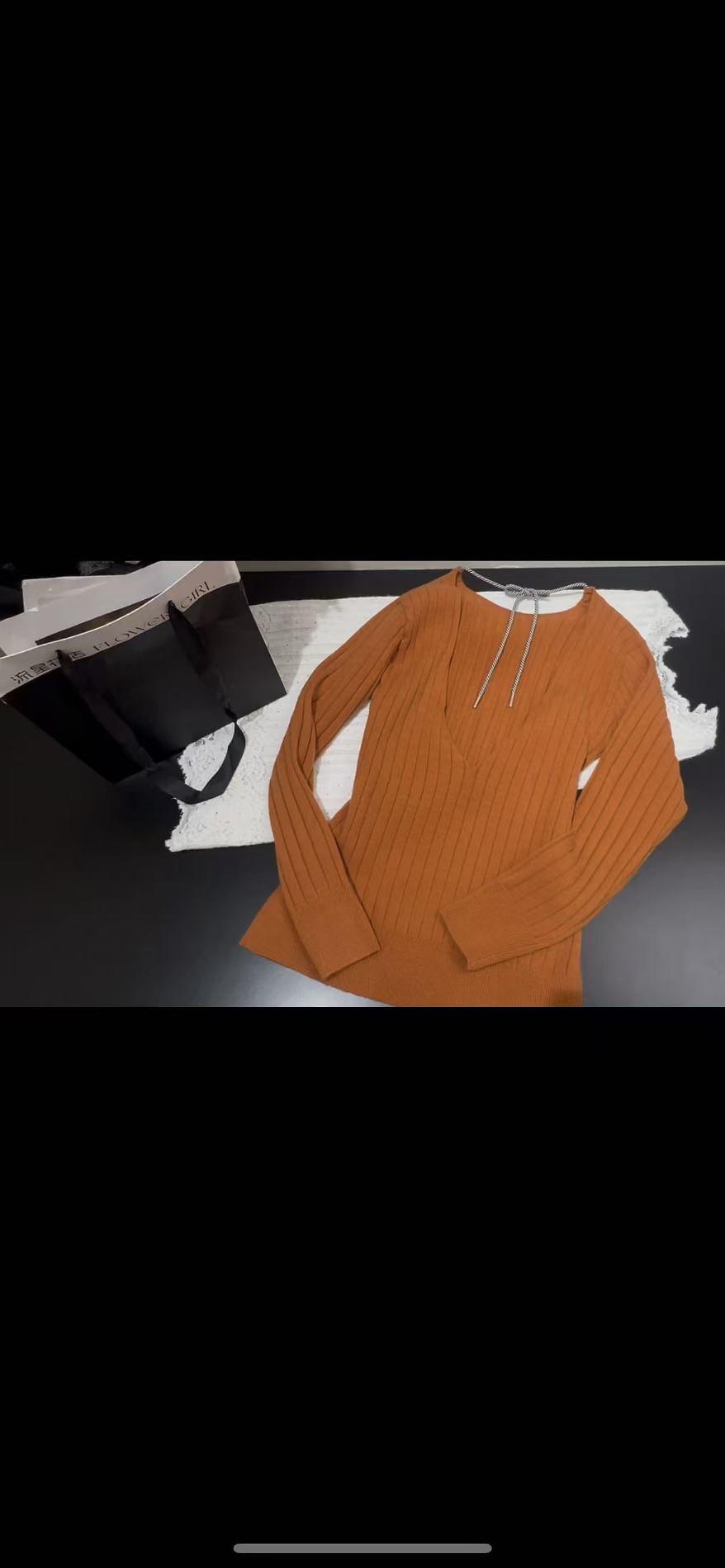 【NANA】小众设计感气质时尚露背针织毛衣