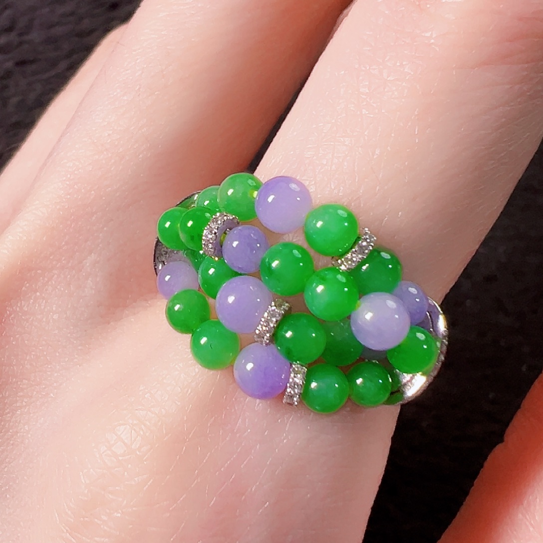 翡翠18K金镶嵌戒指签收后24小时鉴赏期，过时不退