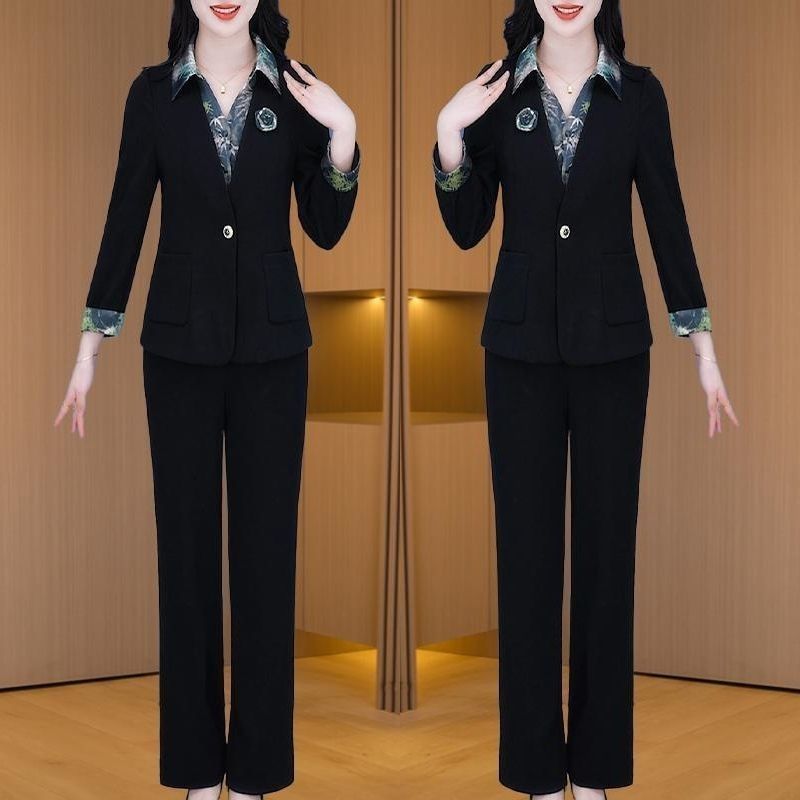 【现货现发】2025新款时尚显瘦洋气上衣休闲气质裤子两件套潮女