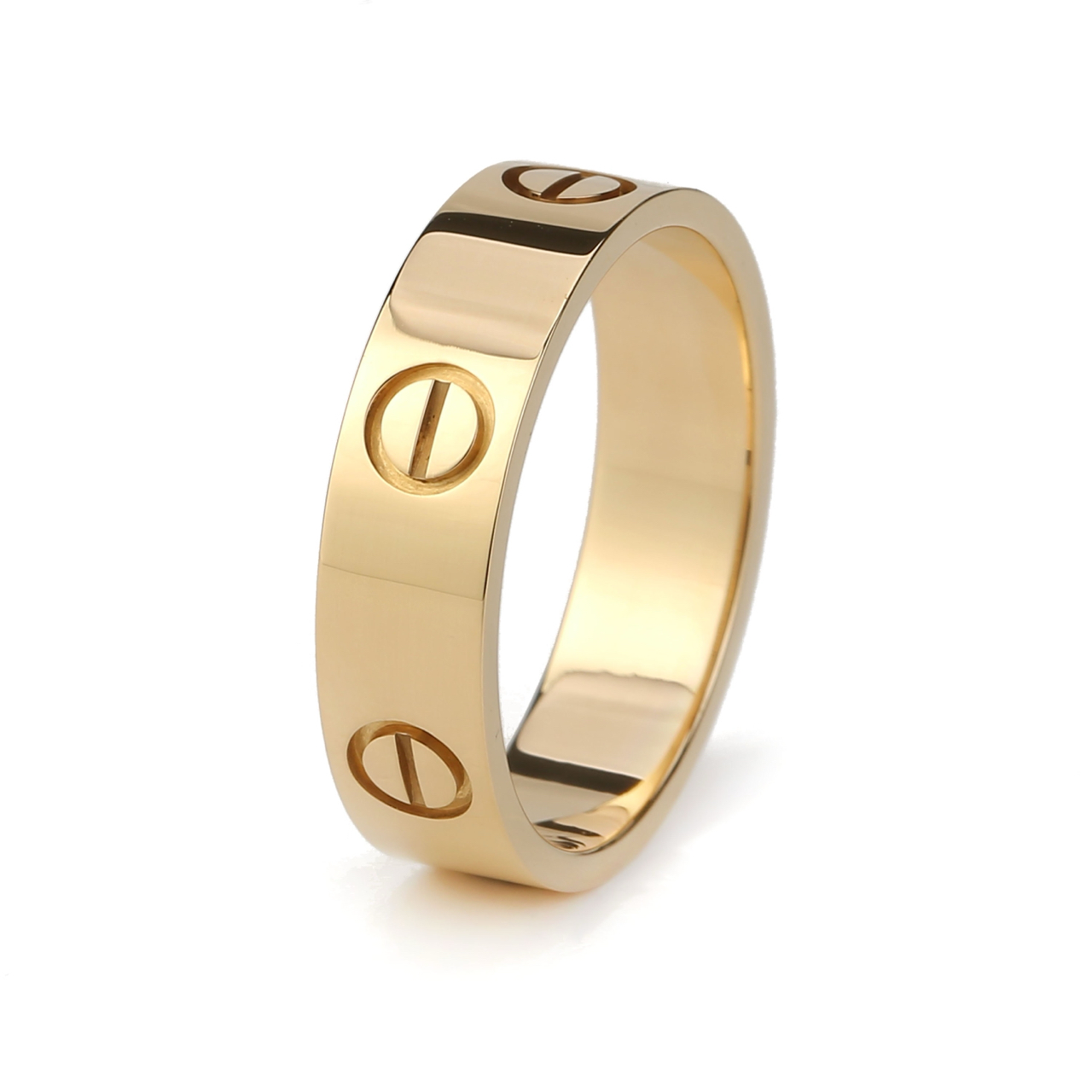 99新 Cartier/卡地亚 LOVE系列18K黄金无钻戒指 58号圈口