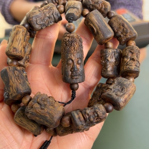 沉香手串红土乌身罗汉手持45克多样性发1串