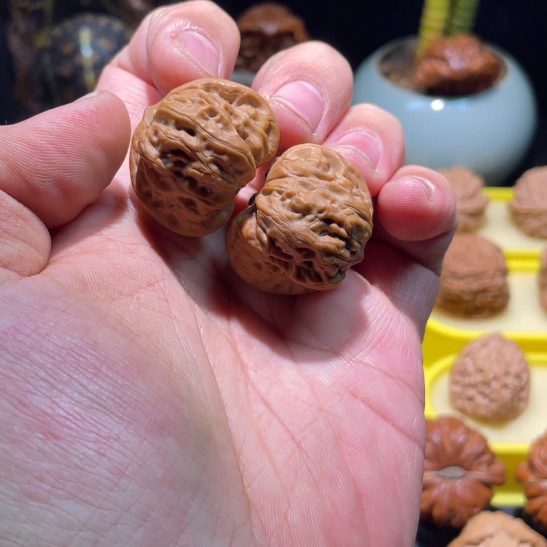 文玩核桃把件32➕全品小尺寸门头沟元宝手捻口袋宝