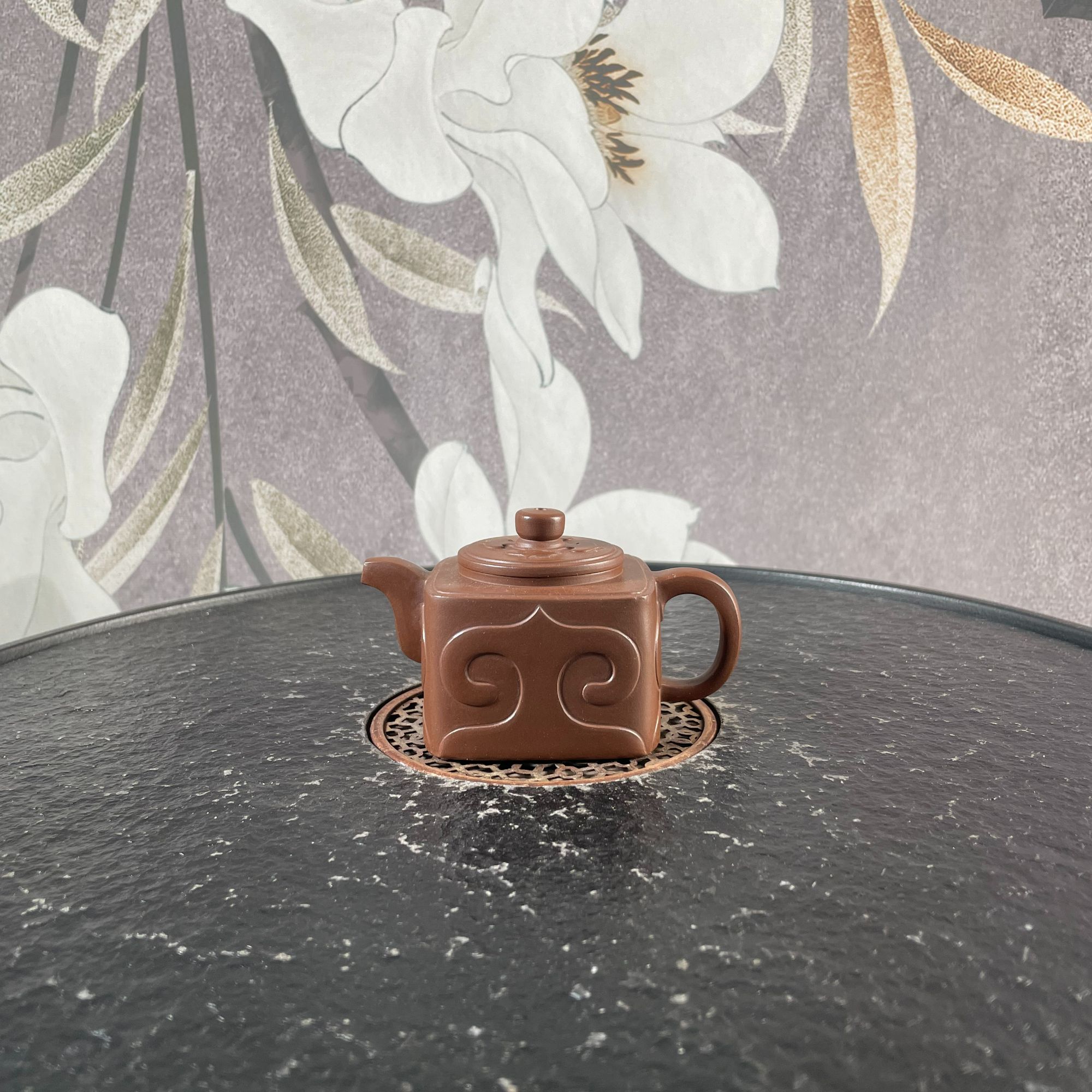 059号 zxj 0520033682 四方如意 紫泥 120cc