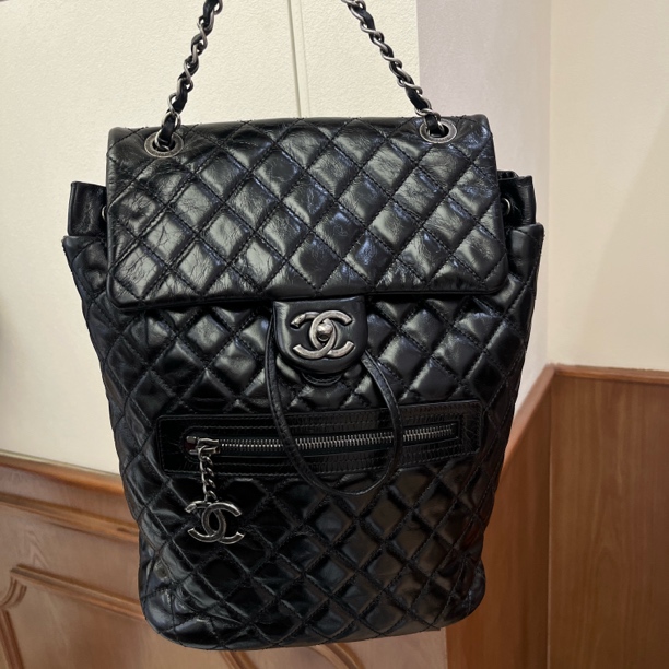 95新 Chanel/香奈儿 chanel 萨尔茨包双肩包大号16年QX-18800590