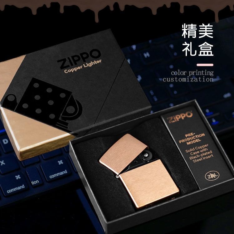 Zippo打火机正品 香槟晚霞紫铜2022年纪念机防风礼物收藏MBJ1