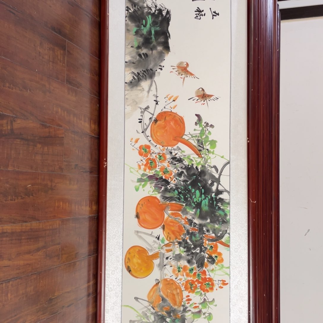 国画带框尺寸48*163厘米