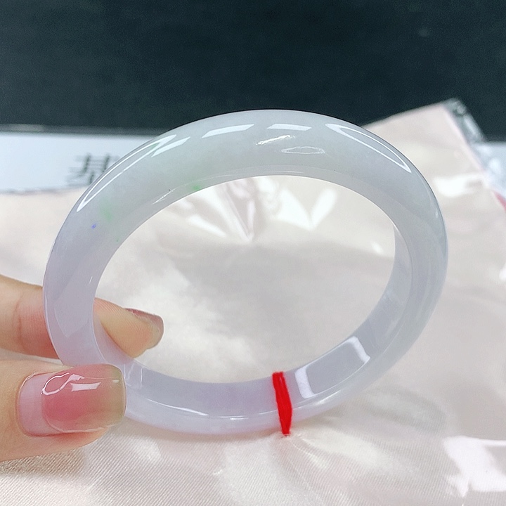 翡翠未镶嵌手镯圈57，04181