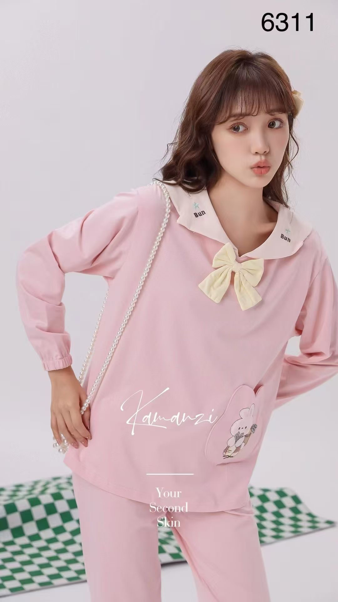 (901-999)筱诺家居春秋季女士长袖睡衣宽松舒适家居服套装